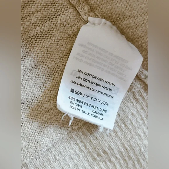 Madewell XS Summer Ryder cardigan slouchy sweater long sleeve cream beige cotton - Picture 7 of 10